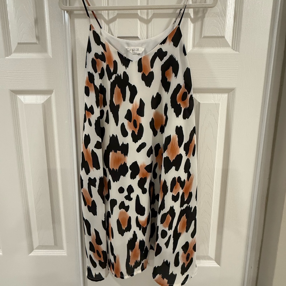 Peach Love Leopard Print Mini Dress